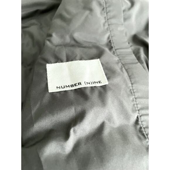 Number (N)ine Logo full zip down puffer jacket Grey Size 3 - Picture 4 of 7